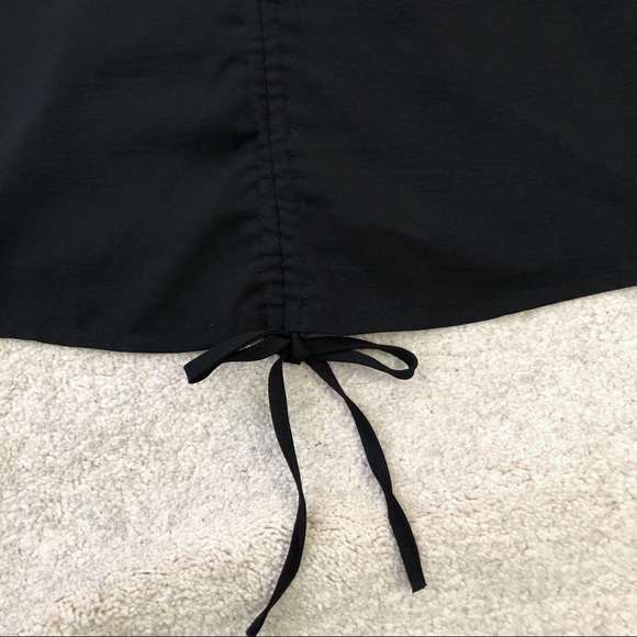 3 for $28🌼 Black Ruched Drawstring self-tie blouse - Picture 4 of 8